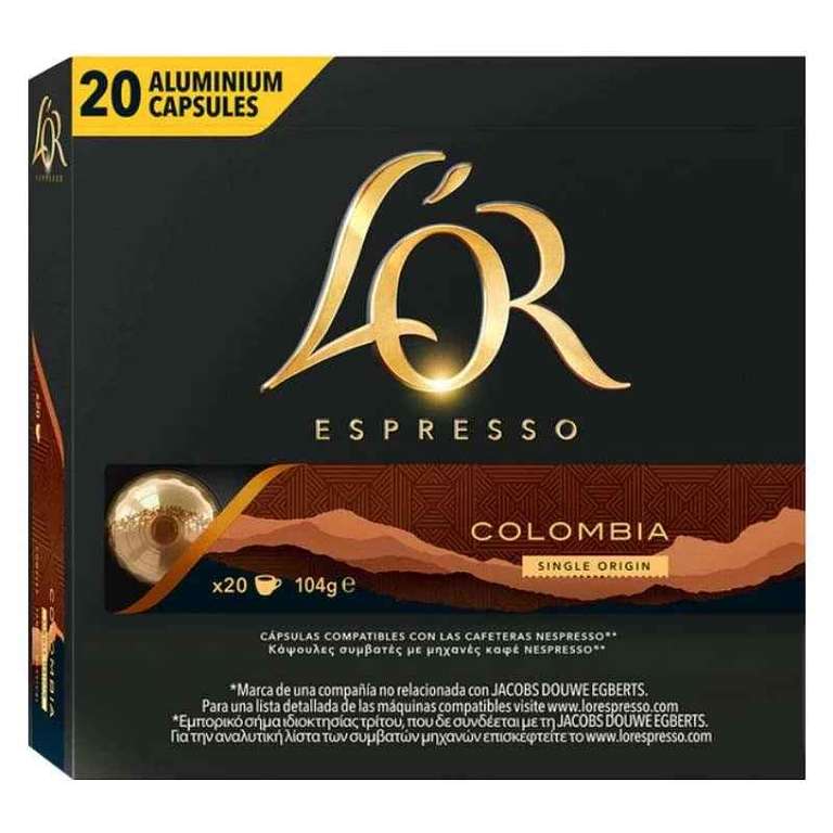 Cápsulas L'or Espresso Colombia Andes 160 x 0.24€ / cápsula