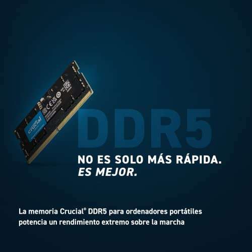 Crucial RAM 16GB DDR5 4800MHz CL40 Memoria del Portátil CT16G48C40S5