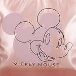 Disney Mickey Outline Bandolera Rosa 19,5x11,5x7,5 cms Poliéster