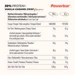 PowerBar Protein Plus 30% Vanilla-Caramel Crisp 15x55g - Barra de alta Proteína + Suero y Proteína de Caseína