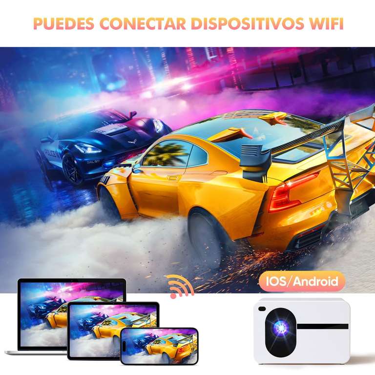 Proyector 12000Lumens WiFi 5Ghz Bluetooth 5.0, Full HD Nativo 1080P