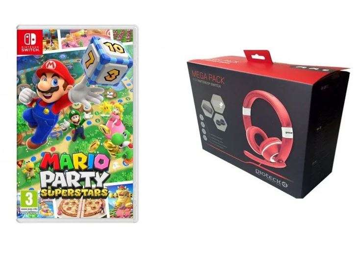 Mario Party Superstars Nintendo Switch + Gioteck Mega Pack Switch
