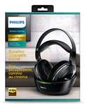 Philips SHD8850/12 - Auriculares para TV con cargador, circumaurales, diadema, inalámbricos/alámbricos, 75 dB, negro