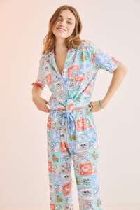 Pijama camisero Pantera Rosa 100% algodón Capri tropical [ Recogida gratis en tienda ]