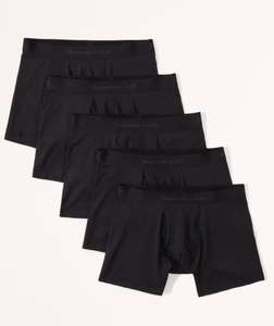 A&F :: Pack de 5 calzoncillos boxers Negros (Todas las tallas)