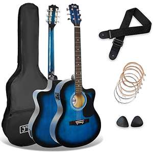 Pack de guitarra electroacústica 3rd Avenue 4/4 + afinador integrado y ecualizador