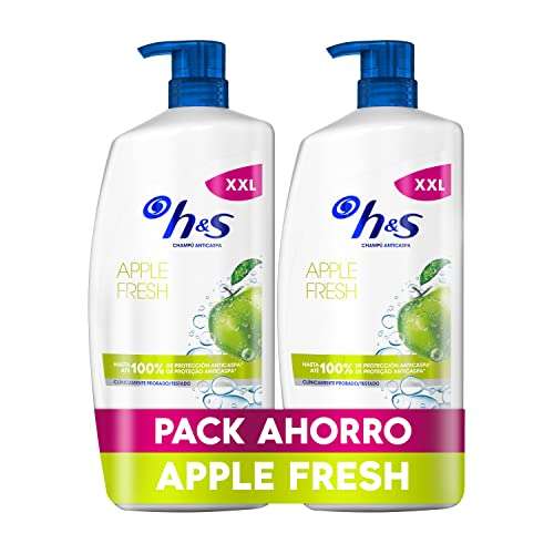 H&S Champú Anticaspa Apple Fresh - Champú Pelo Graso - 2x1000 ml