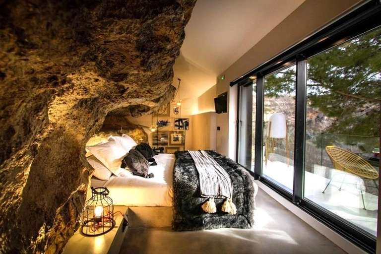 Hotel cueva de lujo 5* en Jorquera (albacete) : Noche en suite con piscina privada y desayuno+ cancela gratis 119,50 PxPm2