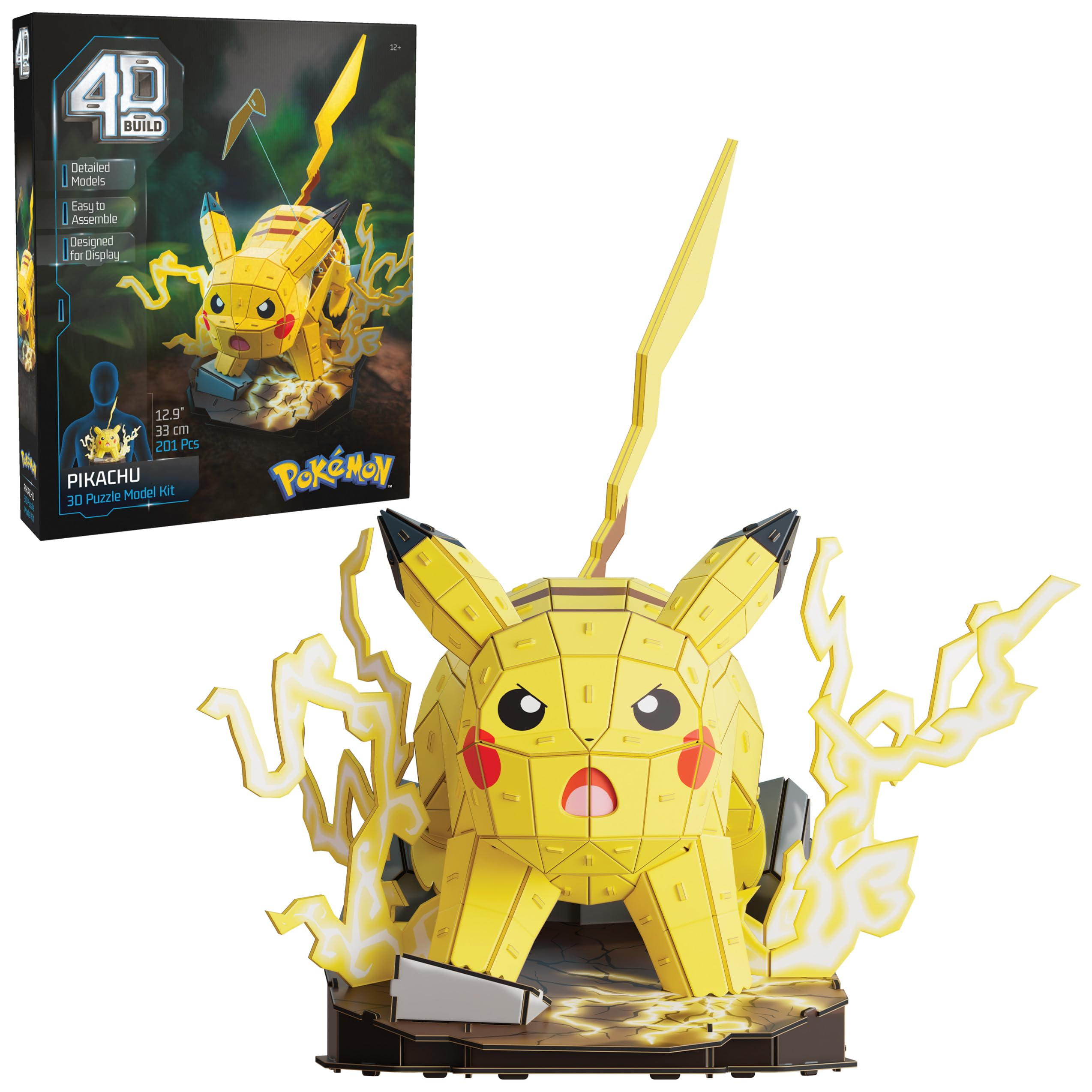 4D Build Puzzle 3D Pokemon Pikachu Maquetas para Construir 201 Piezas