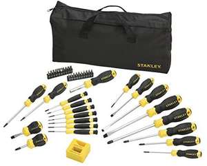 Stanley STHT0-62113 - Juego de 42 destornilladores con bolsa de nylon, Portapuntas + Puntas + Magnetizador
