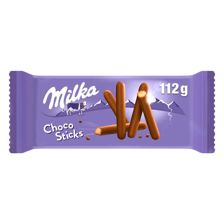 3 x Milka Choco Sticks Palitos de Galleta Cubiertos de Chocolate con Leche de los Alpes 112g (1,12€/caja)