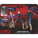 THE BATMAN-CONJUNTO DEFINITIVO BATMAN-DC COMICS- Figuras Batman, Catwoman Selina Kyle y el Pingüino 10 cm Articulados, el Batmóvil y 8 Acc.