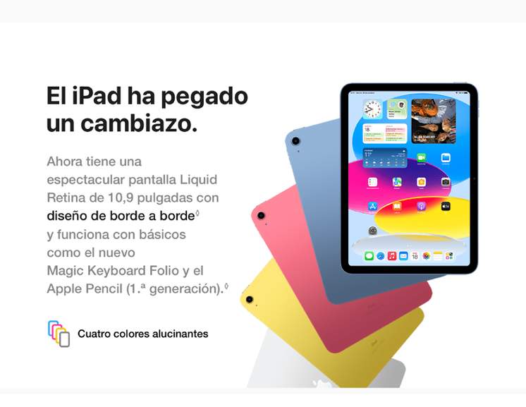 Apple iPad 10,9 (2022) Wi-Fi (10ª Gen) · Apple · El Corte Inglés