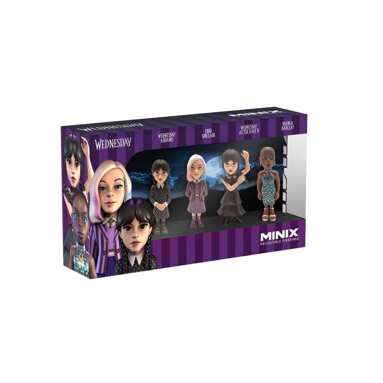 MINIX Bandai Pack Figuras de Juguete de la Serie Wednesday