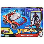 Marvel Spider-Man - Spider-Mobile - Vehículo de 15 cm con Figura de Miles Morales