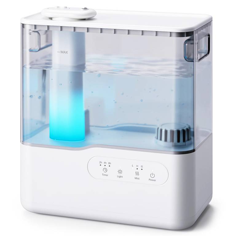 Humidificador de Aire 5L, Ultrasónico Top-Fill Niebla Fría con Difusor de Aromas, Luz Ambiental, Temporizador, 36H Duración, 25dB Silencioso