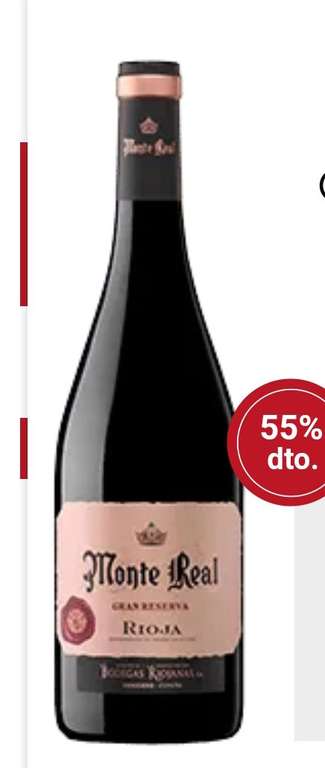 6 botellas de Monte Real Gran Reserva 2015. Bodegas Riojanas. D.O.Ca. Rioja + Sacacorchos + Envío Gratis Puntuación 89/100