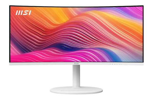 Monitor Curvo MSI Modern MD342CQPW 34" UWQHD (1500R | 120 Hz | 1 ms MPRT | Hub USB | Altavoces Integrados | Blanco)