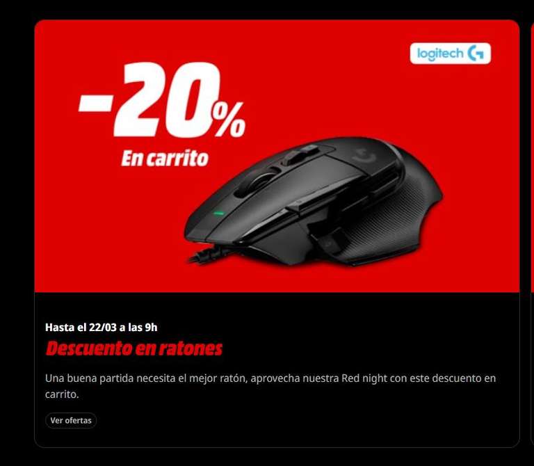 -20% en Carrito (RATONES LOGITECH G)
