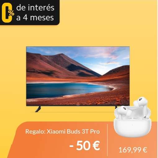 TV 55" Xiaomi F2 Fire TV, 4K Ultra HD, HDR10, Aluminio Frameless, Airplay, Alexa, HDMI 2.1, Bluetooth + REGALO XIAOMI BUDS 3T PRO (169,99€)