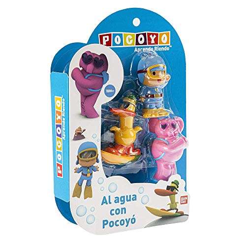 Pocoyo - Al Agua con Pocoyó (Pack 3 Figuras de baño) Bandai