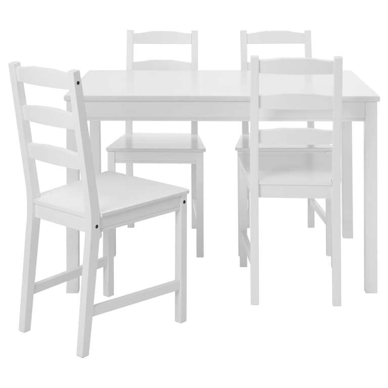 Mesa y 4 sillas en madera de pino macizo, modelo JOKKMOKK de Ikea