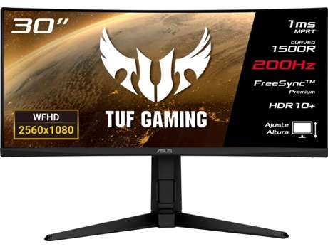 Monitor Curvo Gaming ASUS VG30VQL1A (29.5 - 1 ms - 200 Hz - AMD FreeSync Premium)