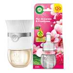 Air Wick - Ambientador Eléctrico - Aparato difusor Inteligente con tecnología Anti-Fading y Recambio con Aroma a Flor de Cerezo y Frambuesa