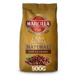 4 Unidades x 500gr. TOTAL 2 KILOS-Marcilla Café Grano Gran Aroma | Natural |