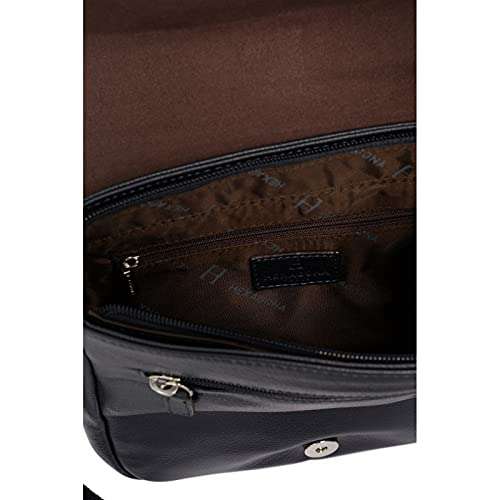 Hexagona Paris Hombre-Colección Confort-Negro-en Piel de Vacuno Grained-1  Ajustable-Portadocumentos-Maletín-Satchel-Bolso Bandolera » Chollometro