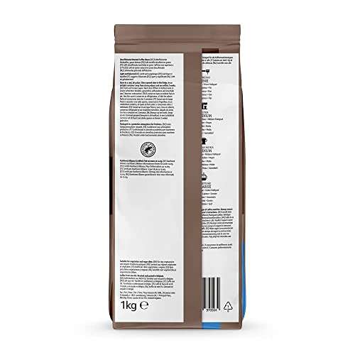 Marca Amazon - Solimo Café descafeinado en grano, 2 kg (2 packs de 1 kg)