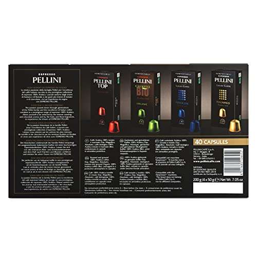 Pellini Caffè - Espresso Pellini Gift Box - 40 Cápsulas - Compatible con Máquina Nespresso