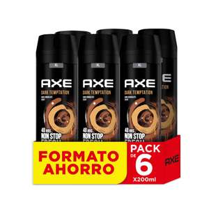 Axe Desodorante Bodyspray Dark Temptation 200ml, Pack de 6 Unidades
