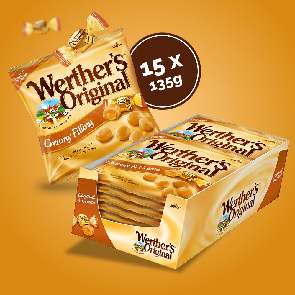 PAck de 15 bolsas Werther's Original - Caramelos Relleno Caramelo - 15 x 135 g
