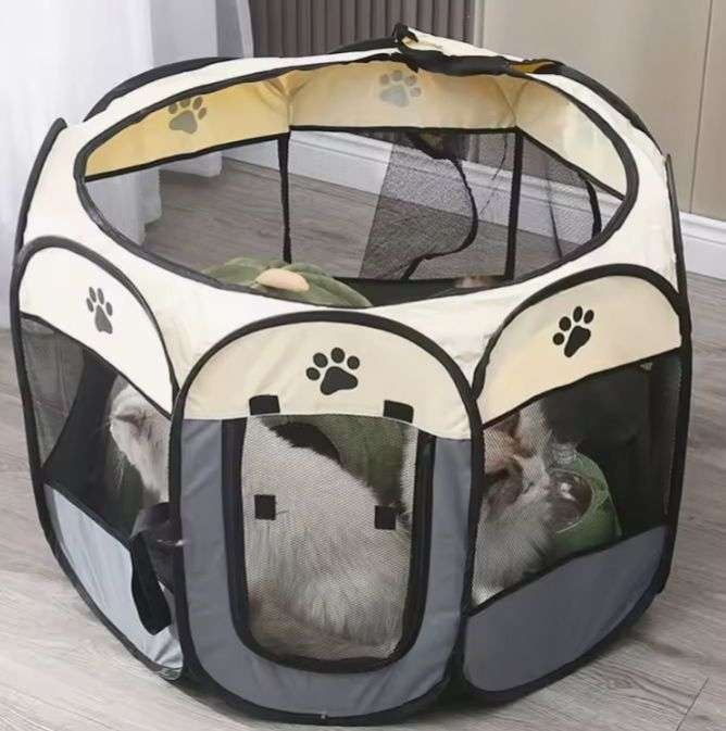 Tienda de campaña portátil para perros, caseta transpirable para exteriores