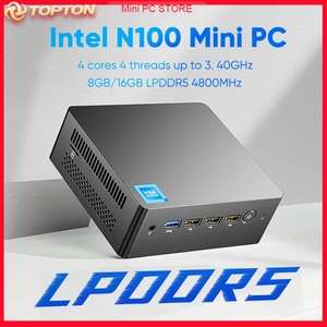 Mini PC Intel N100, 16G DDR5 4800Hz, 256GB SSD NVME