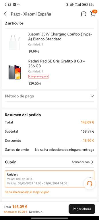 Xiaomi Redmi Pad SE 8gb 256gb + Cargador de 33w. (Estudiantes 143€) [Con mi points 114€)