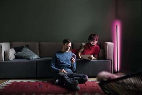 LEDVANCE WIFI Lámpara de pie LED RGBW, blanco 2700-6500k, 10W, 600lm, 1400mm, app o asistente de voz como Alexa, Google