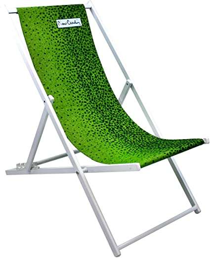 Pierre Cardin L.Tropic, Tumbona Plegable Marsella, Playa jardín Piscina, fantasía Tropical, verde 58 x 128 x 48,
