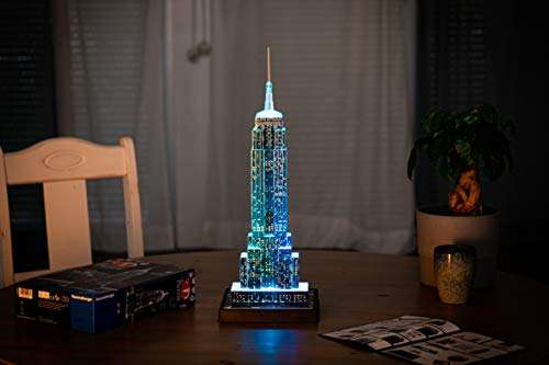 Ravensburger - Puzzle 3D Building: Empire State Building Night Edition, New York, 216 Piezas
