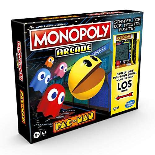 [Alemán] Monopoly Arcade Pac-Man, Monopoly - Juego de Mesa para niños a Partir de 8 años, Incluye máquina de Banco y Arcade