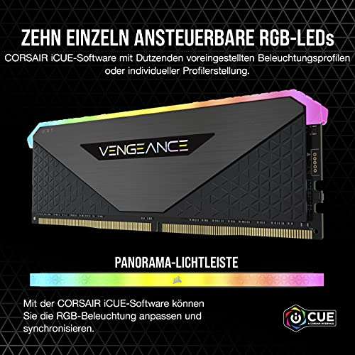Corsair Vengeance RGB RT 32GB Kit (2x16GB) RAM DDR4 3600 CL16 (Optimizado AMD)