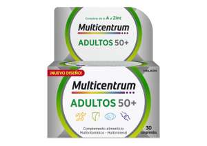 MULTICENTRUM, Select 50, Complemento Alimenticio Multicolor vitaminas con 13 Vitaminas y 11 Minerales, Sin Gluten, 30 Comprimidos