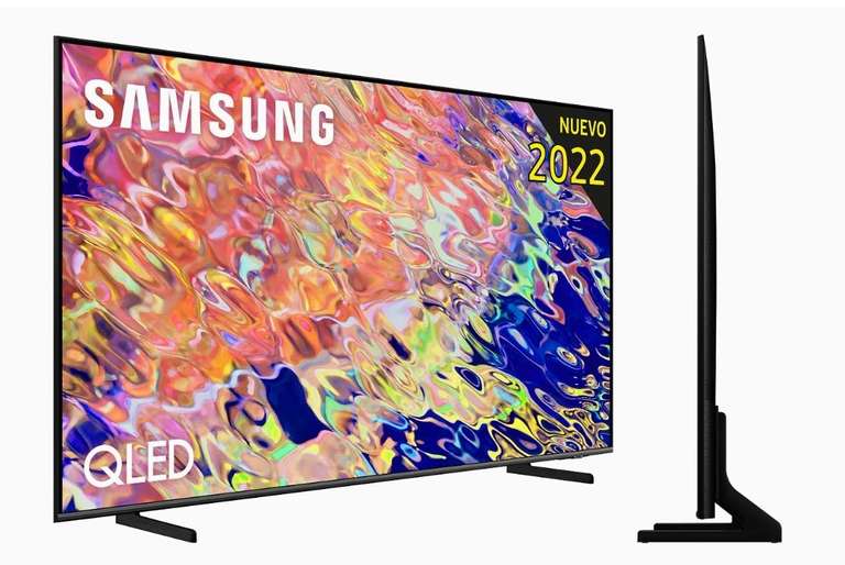 TV Samsung 55" QLED 4K 2022 55Q64B - 100% Volumen de Color, Procesador QLED 4K, Quantum HDR10+, Multi View, Modo Juego Panorámico y Alexa