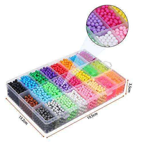 Aqua Beads - 24 colores, 6800 piezas y 88 accesorios