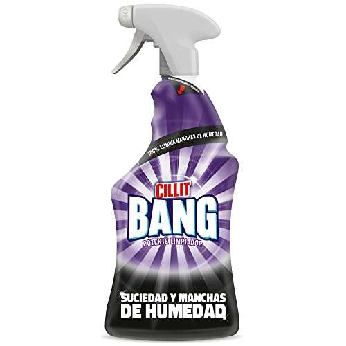 Cillit Bang Manchas de Humedad y Suciedad, potente limpiador juntas negras, baño, cocina, formato spray, 750 ml.