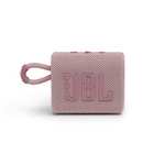 JBL GO 3 - Altavoz inalámbrico portátil con Bluetooth, resistente al agua y al polvo (IP67), rosa