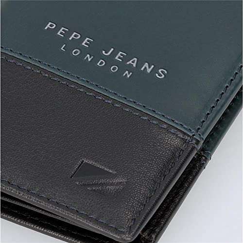 Cartera horizontal Pepe Jeans con monedero Azul 11,5x8x1 cms Piel Color: Marino