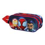 Spiderman Glow-Estuche Portatodo 3D Doble, Azul