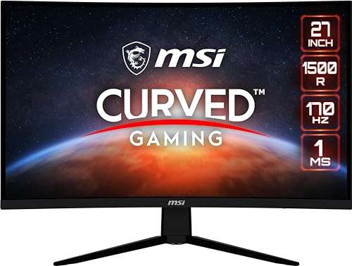 MSI G273CQ - Monitor Curvo Gaming de 27" WQHD (2560 x 1440) Panel VA, 170Hz / 1ms, AMD FreeSync Premium
